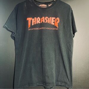 Thrasher Black and Red Short Sleeve Tee